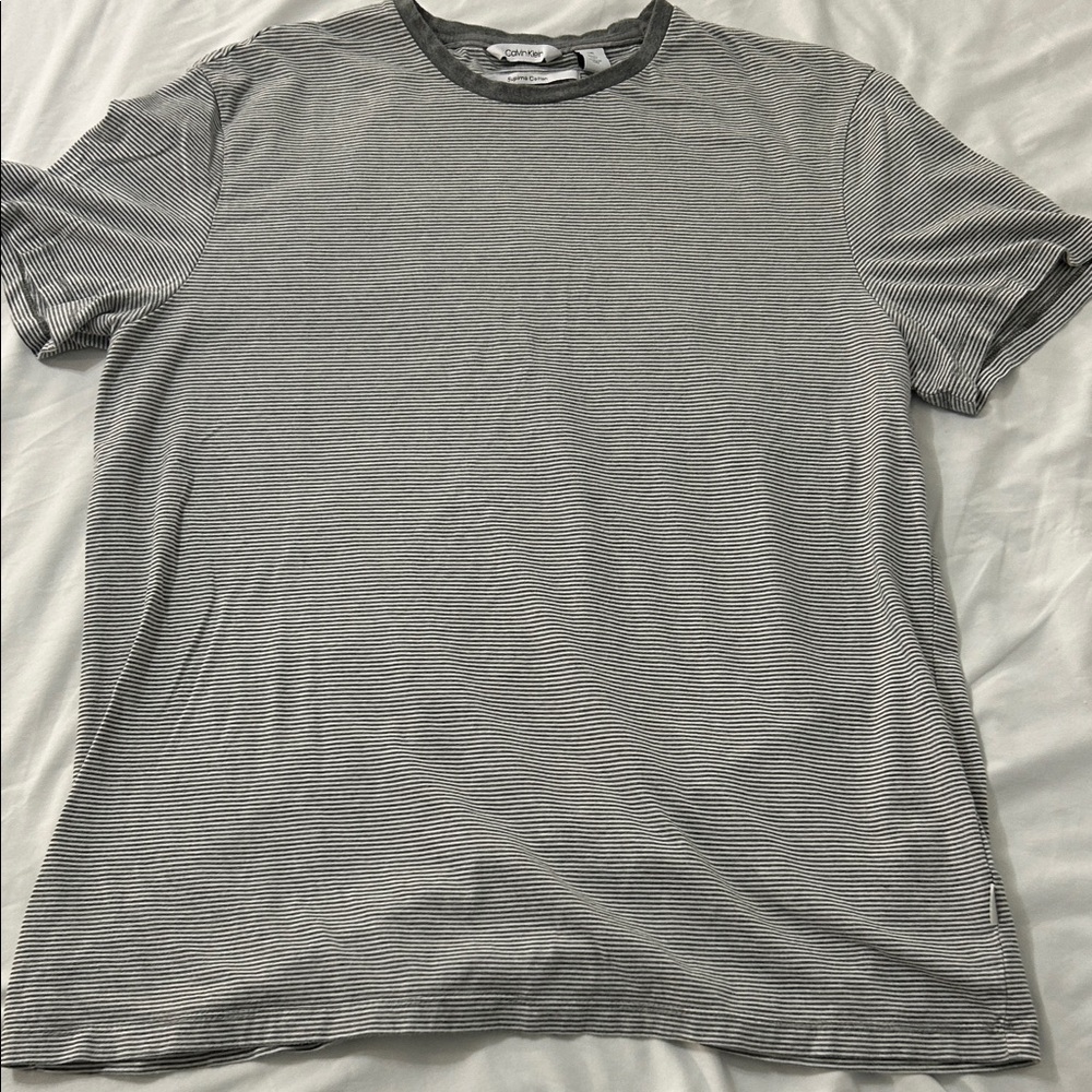 Men's Calvin Klein Gray Striped T-Shirt